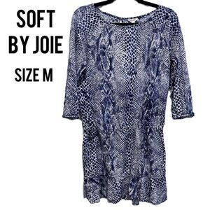 Soft JOIE • Arryn B Ruffle Dress - Snake Print 3/4 Sleeve Dress • Size M